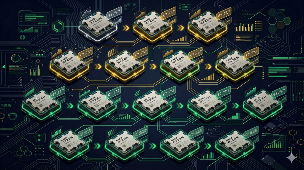 custo total plataforma AM5 Ryzen 2026 RAM DDR5 comparativo orçamento