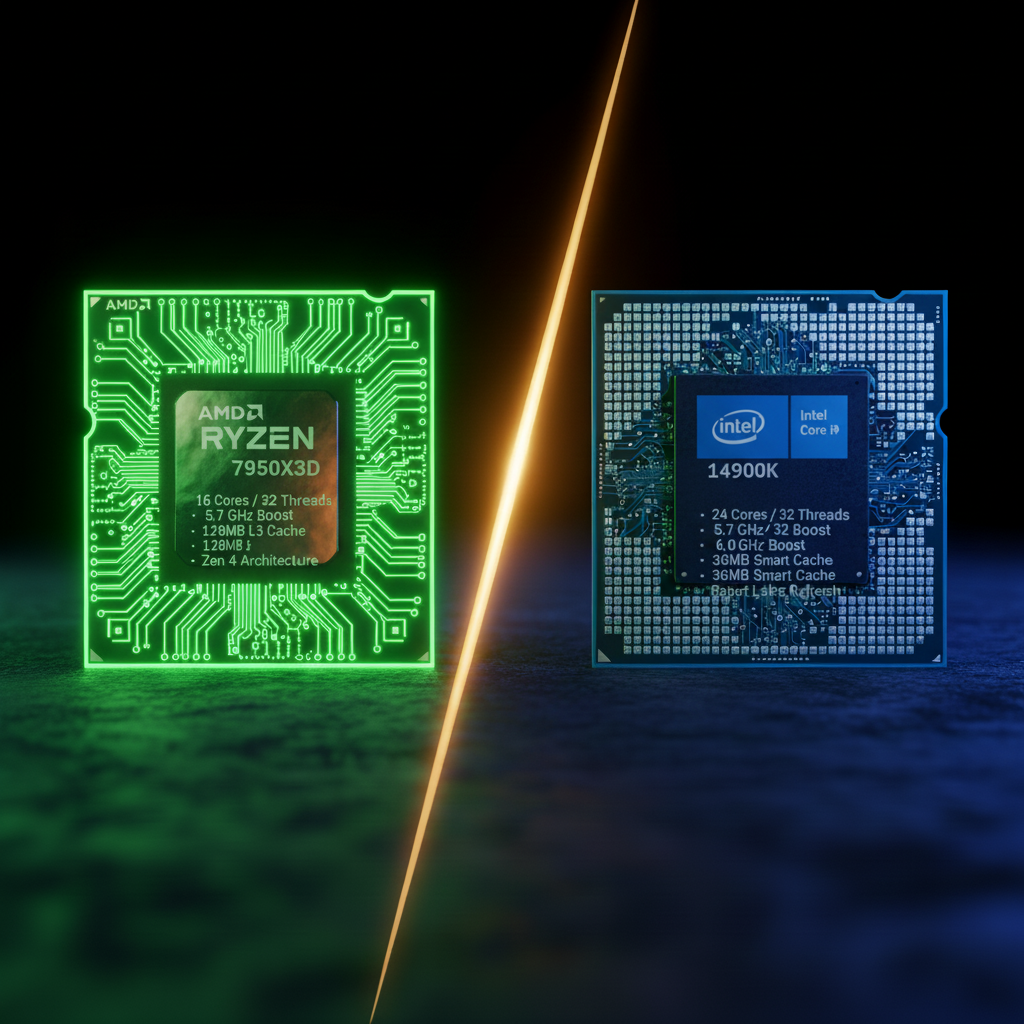 Ryzen 7 9700X vs Core i7-14700K comparativo 2026 qual vence gaming workstation